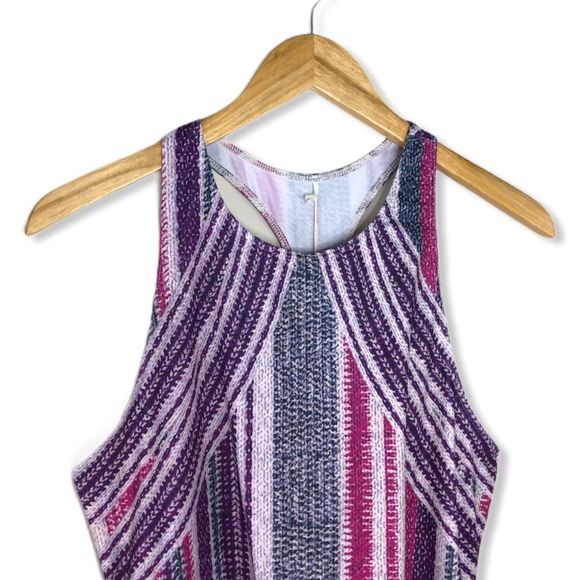 prAna Boost Printed Fitted Racerback Top in Viola Knitta NWT size Large - Picture 4 of 14